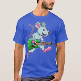 T-shirt Souris à la musique avec guitare