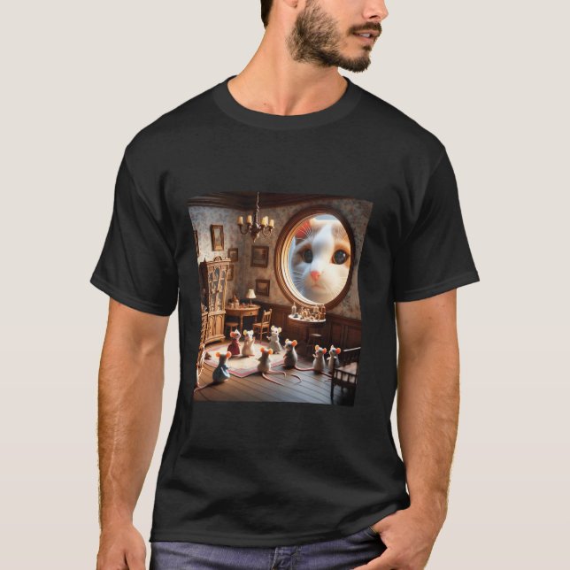 T-shirt Souris à Yeux de Chat Fantastiques (Devant)