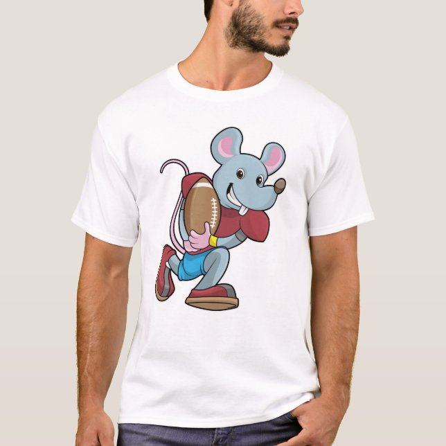 T-shirt Souris au football avec équipement (Devant)