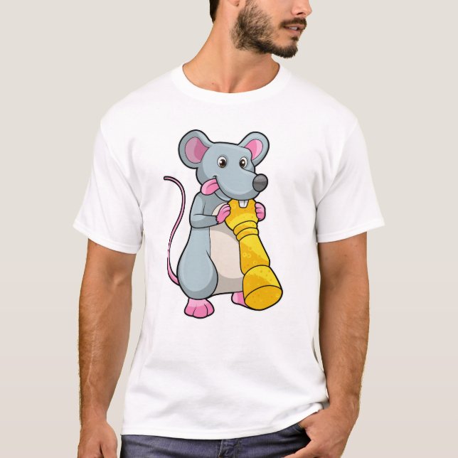 T-shirt Souris aux échecs avec pièce d'échecs Pawn (Devant)