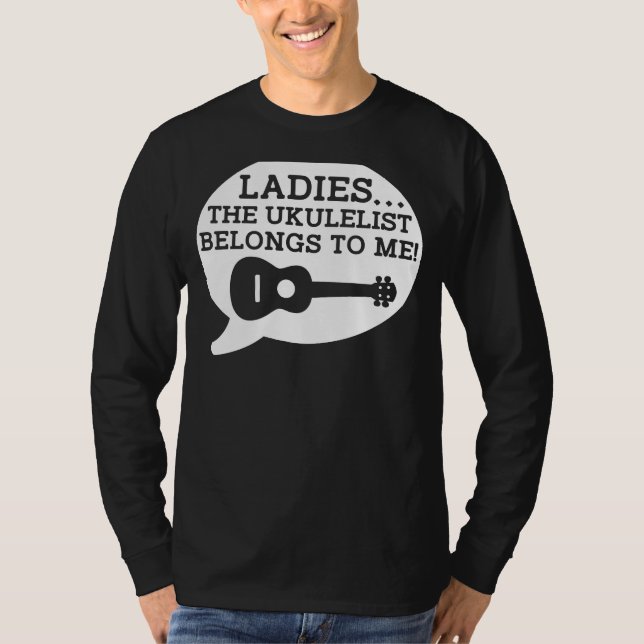 T-shirt Souris avec les femmes Appartient à moi Ukulelis (Devant)