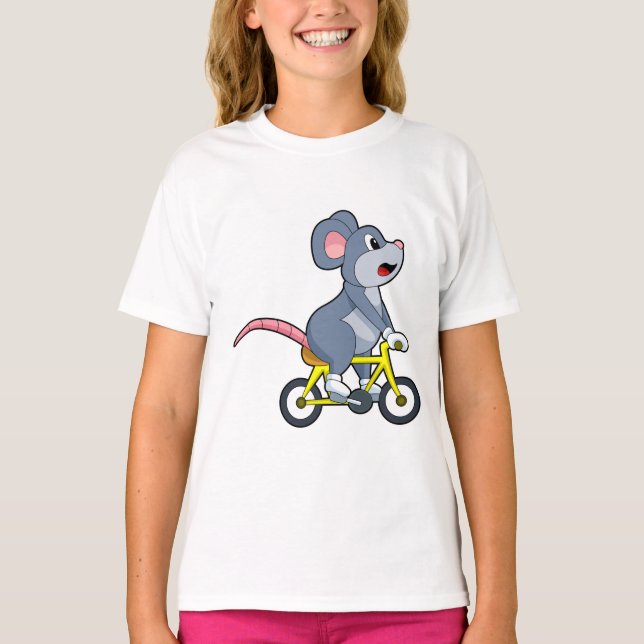 T-shirt Souris avec vélo (Devant)