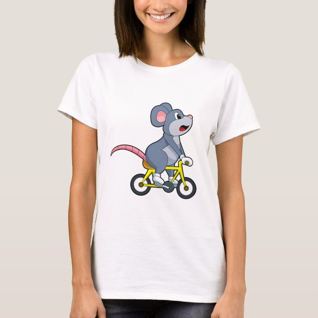 T-shirt Souris avec vélo (Devant)