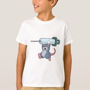 T-shirt Souris comme infirmière avec Syringe.PNG