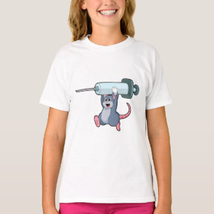 T-shirt Souris comme infirmière avec Syringe.PNG