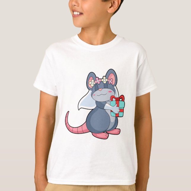 T-shirt Souris comme mariée avec Voile & Gift.PNG (Devant)