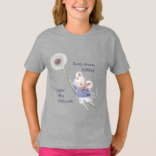 T-shirt Souris Dandelion Chaque Rêve Simple Souhaite T-shi