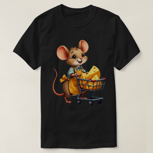 T-shirt Souris de l'acheteur de fromage (Design devant)