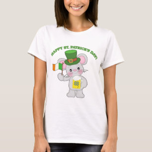 T-shirt Souris d'Irlandais du jour de St Patrick heureux