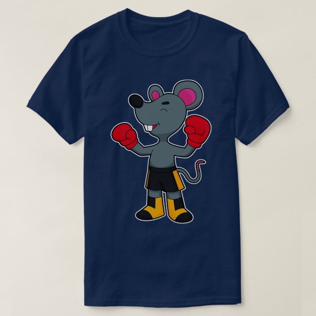 T-shirt Souris en boîte avec gants de boxe (Design devant)