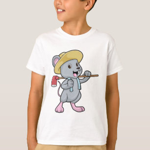 T-shirt Souris en fermier avec Ax et Casquette
