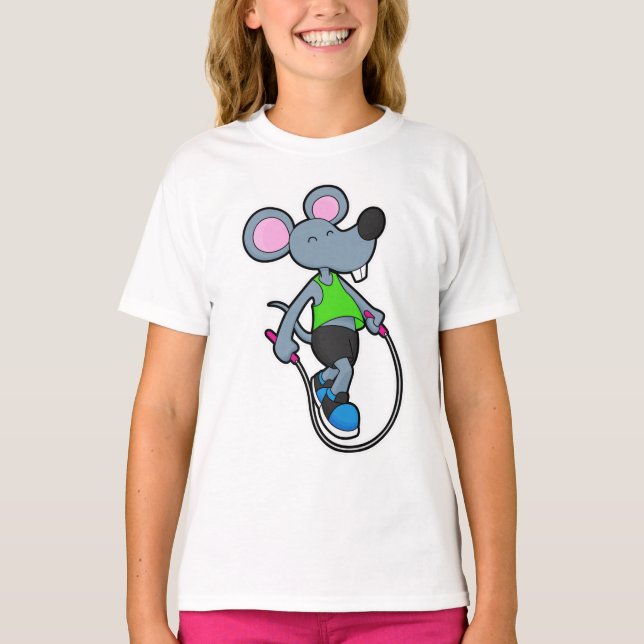 T-shirt Souris en forme avec corde (Devant)