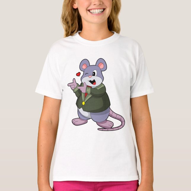 T-shirt Souris en marié avec costume (Devant)