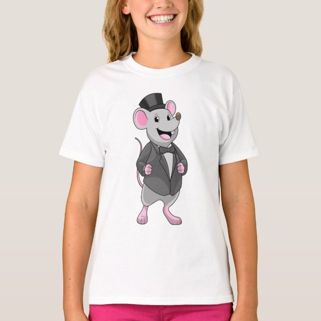 T-shirt Souris en marié avec ruban (Devant)