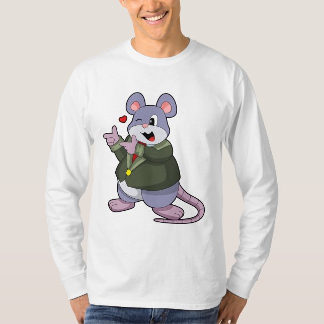 T-shirt Souris en mariée avec costume (Devant)