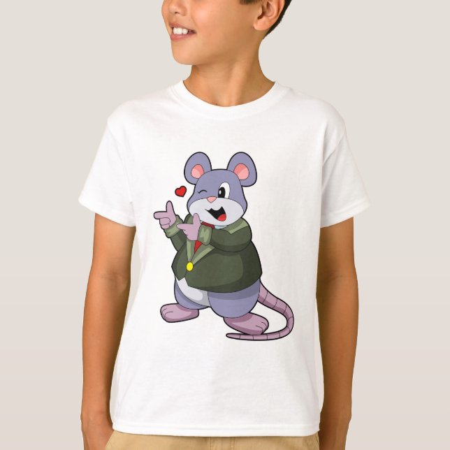 T-shirt Souris en mariée avec costume (Devant)