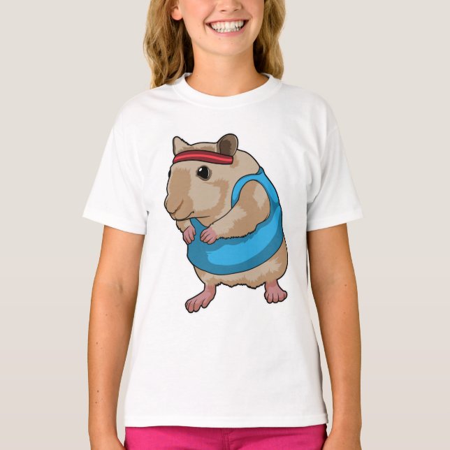 T-shirt Souris en tant que coureur avec bandeau (Devant)