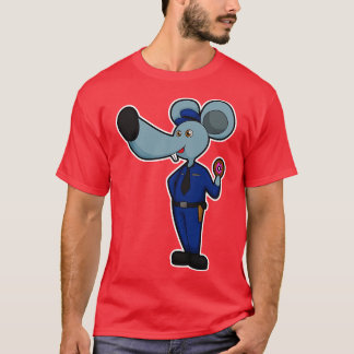 T-shirt Souris en tant qu'officier de police avec Donut