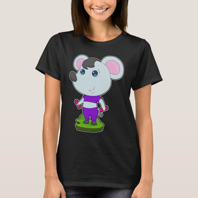 T-shirt Souris Fitness Dumbbells (Devant)