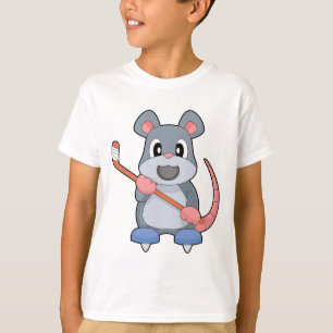 T-shirt Souris Hockey sur glace Baguette de hockey sur gla