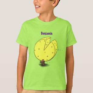 T-shirt Souris mignonne avec dessin animé au fromage