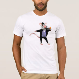 T-shirt Souris mignonne Dapper, souris Dancing Cartoon