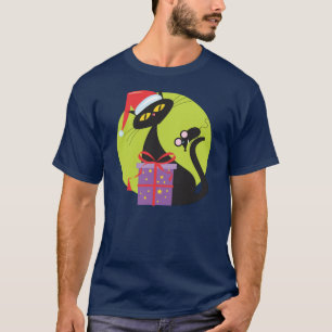T-shirt Souris Noir Chat Noir 1950