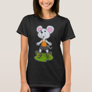 T-shirt Souris Patinage en ligne Patins à rouleaux