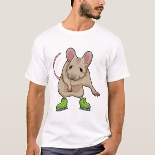 T-shirt Souris Patinage sur glace Patins sur glace