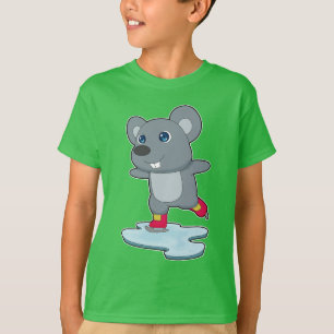 T-shirt Souris Patinage sur glace Patins sur glace