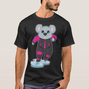 T-shirt Souris Patinage sur glace Patins sur glace
