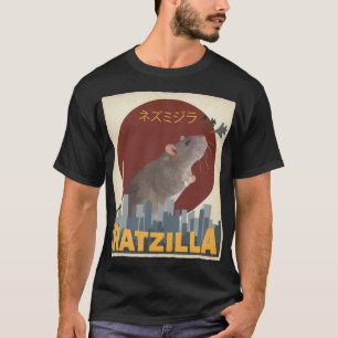 T-shirt Souris Rat Ratzilla Rat Mouse japonaise Anime Grap
