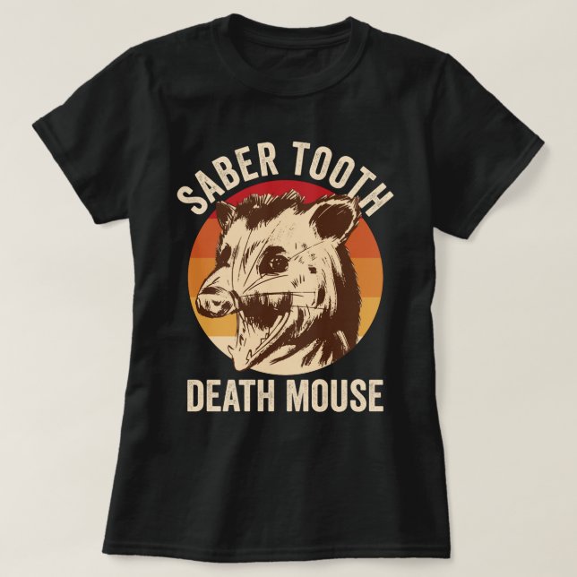 T-shirt Souris Sabre pour la mort des dents (Design devant)