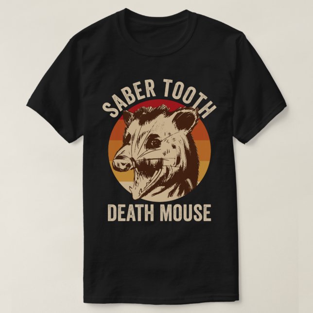 T-shirt Souris Sabre pour la mort des dents (Design devant)