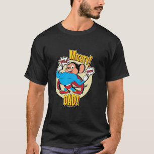 T-shirt Souris super-héros papa puissant Pow Boom papa pèr