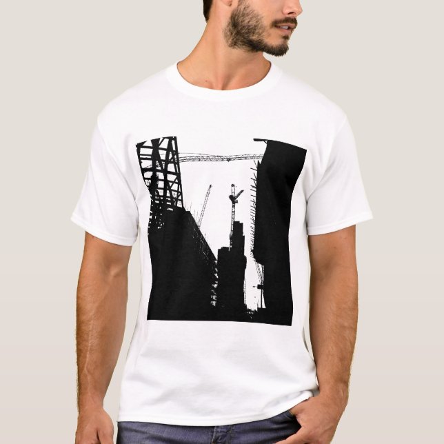 T-shirt Sous Contruction - customisé (Devant)