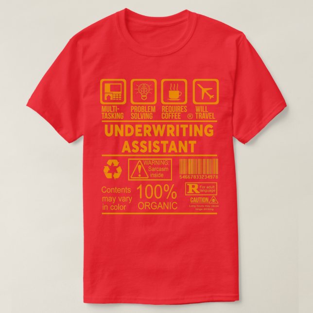 T-SHIRT SOUS-ÉCRITURE ASSISTANT NICE DESIGN 2017 (Design devant)