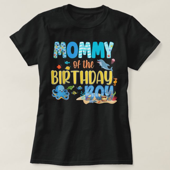 T-shirt Sous la fête de la mer Anniversaire Poisson Aquari (Design devant)
