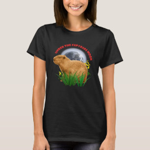 T-shirt Sous la lune de Capybara amusante Capybara