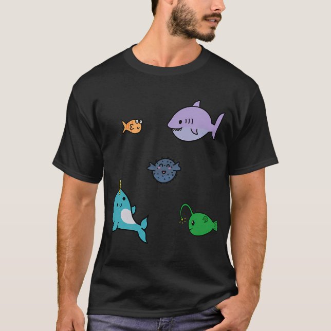 T-shirt Sous la mer. (Devant)