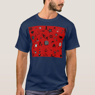 T-shirt Sous la mer en rouge