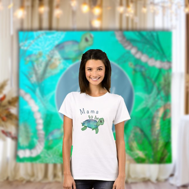 T-shirt Sous la mer, la mère doit être Baby shower (Under the Sea Mama to Be Baby Shower T-Shirt)