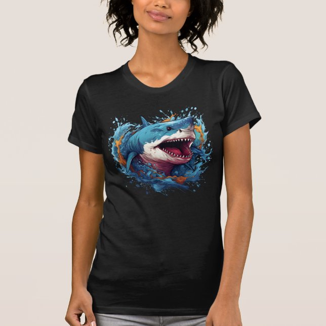 T-shirt Sous la surface : Styles de requin (Devant)