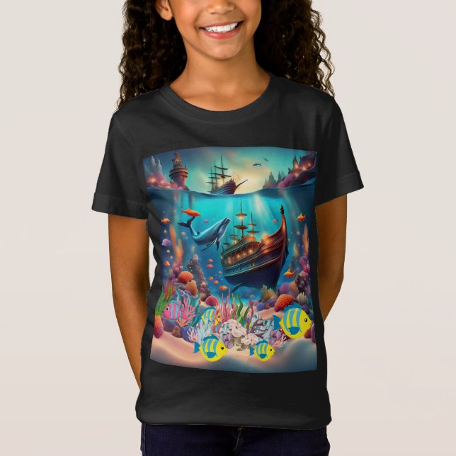 T-Shirt SOUS LE MONDE DE L'EAU MERVEILLE (Devant)