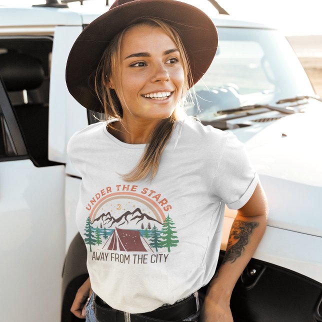 T-shirt Sous Les Étoiles À L'Écart Du Camping De Ville (Créateur téléchargé)