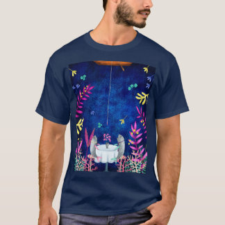 T-shirt Sous l'illustration marine