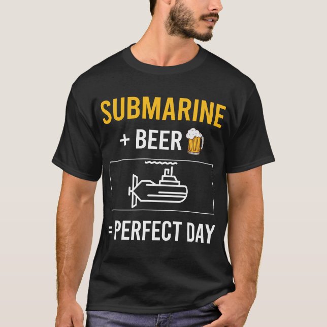 T-shirt Sous-marin du jour de la bière (Devant)