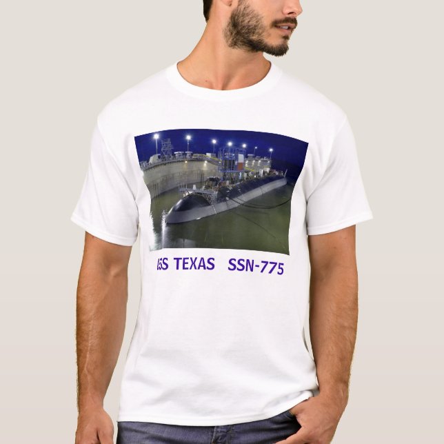 T-shirt Sous-marin d'USS   le TEXAS SSN-775 (Devant)