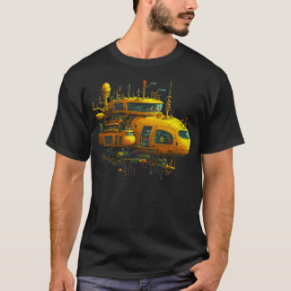 T-shirt Sous-marin jaune vapeur
