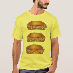 T-shirt Sous-marin Sandwich Sous-broyeur Hoagie Hero Foodi
